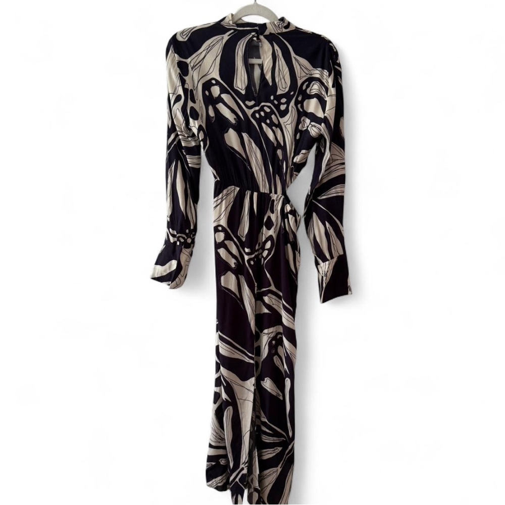 Zara Monochrome Long Sleeve Dress